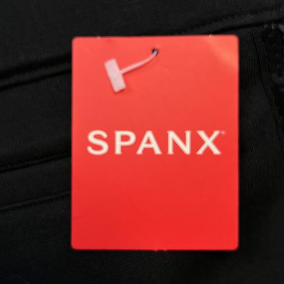 Spanx Ponte Skinny Pants Womens XS Black Sequin Trim High Rise Stretch Slim - Picture 8 of 12